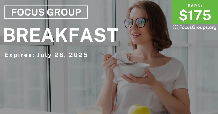 Focus Group in Minneapolis on Breakfast - $175