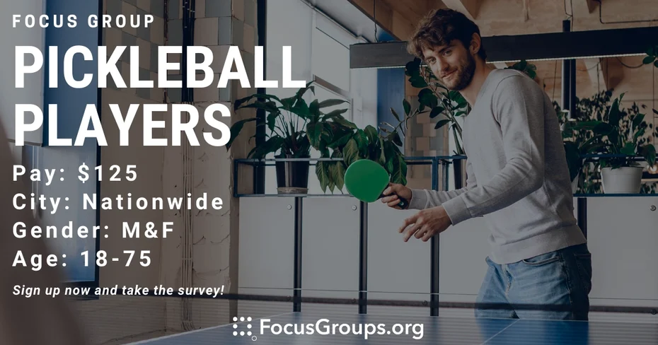 Focus Group for Pickleball Players