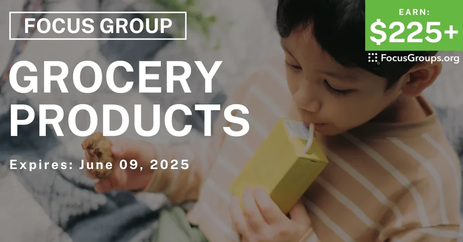 Focus Group  for Parents & Kids in Chicago on Grocery Products