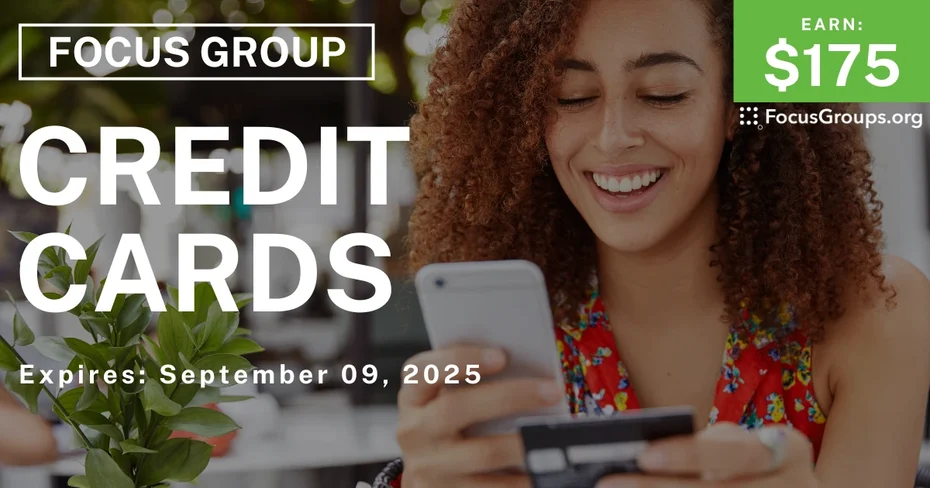 Focus Group in NYC on Credit Cards - $175