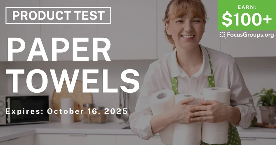 Product Test on Paper Towels - $100+