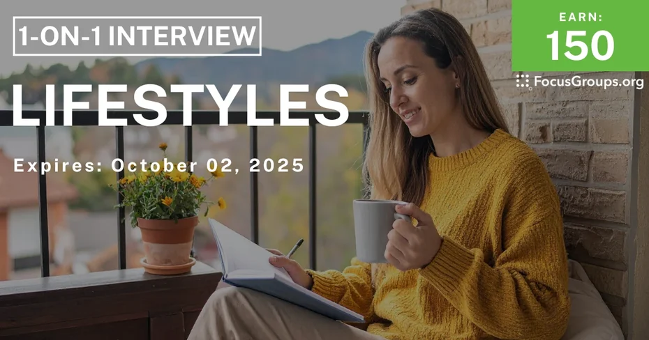 Research Study on Lifestyles - $150