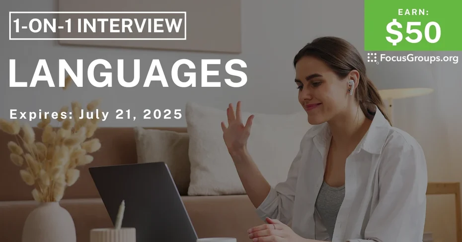 Research Study on Languages - $50