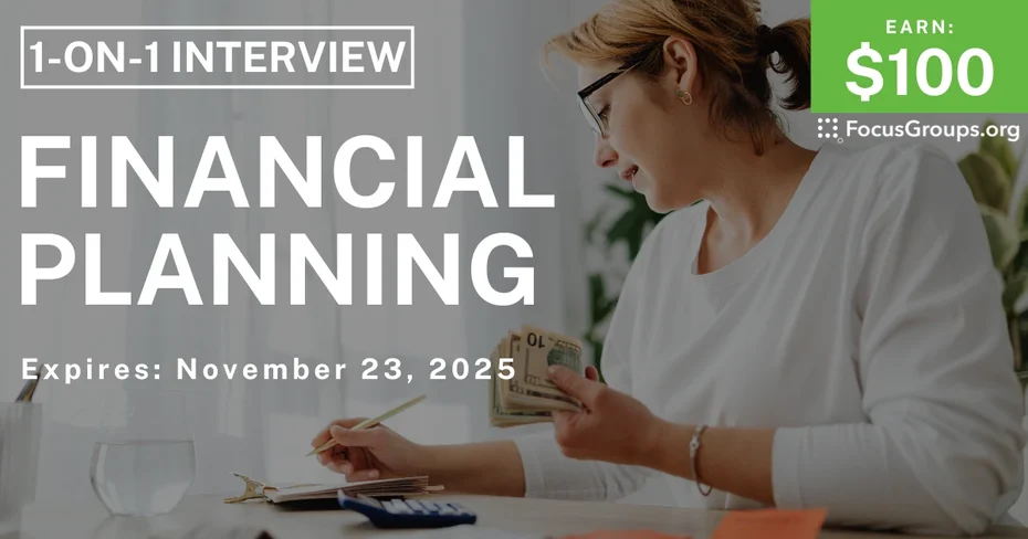 Research Study on Financial Planning - $100 - $100 - 11/12/2025