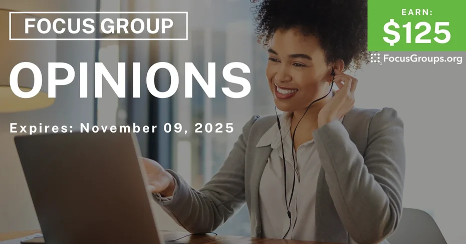 Focus Group in Missouri on Opinions - $125 - $125 - 11/03/2025