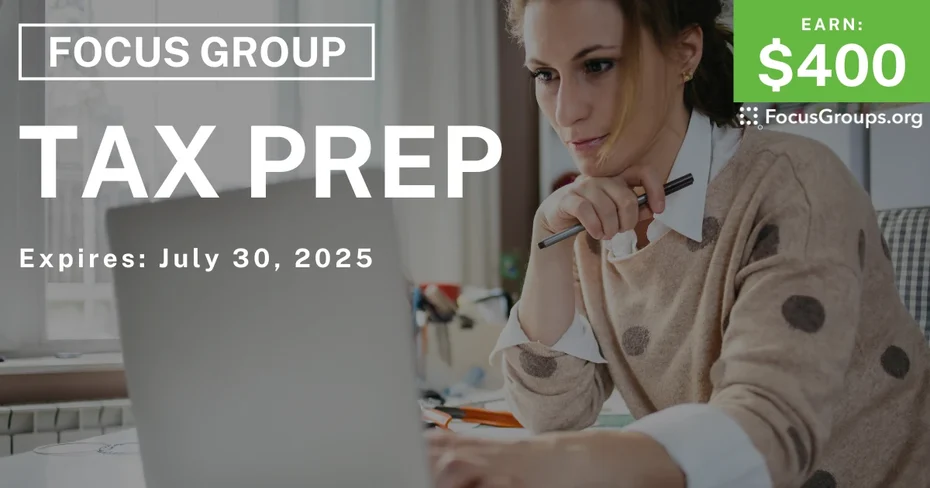 Focus Group for Small Business Owners on Tax Prep