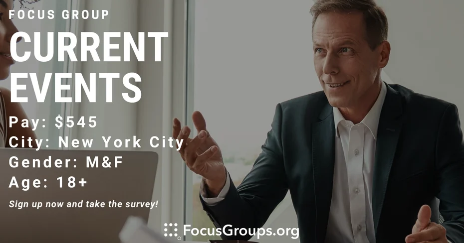 Focus Group on Current Events in NYC - FocusGroups.org