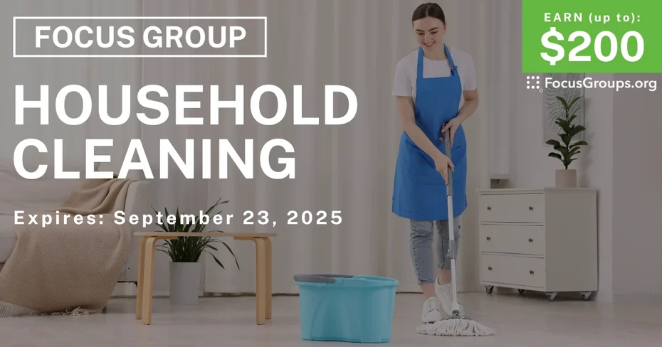 Focus Group for Women in Cincinnati on Household Cleaning - up to $200