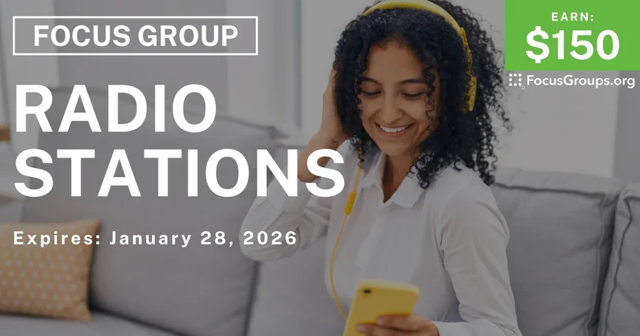 Radio Station Study for Houston Women - $150 - $150 - 01/08/2026