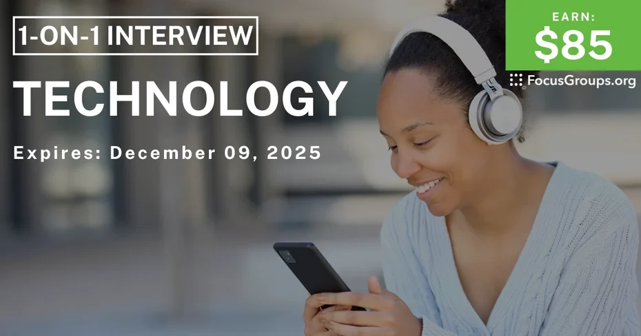 Research Study on Technology - $85 - $85 - 12/05/2025