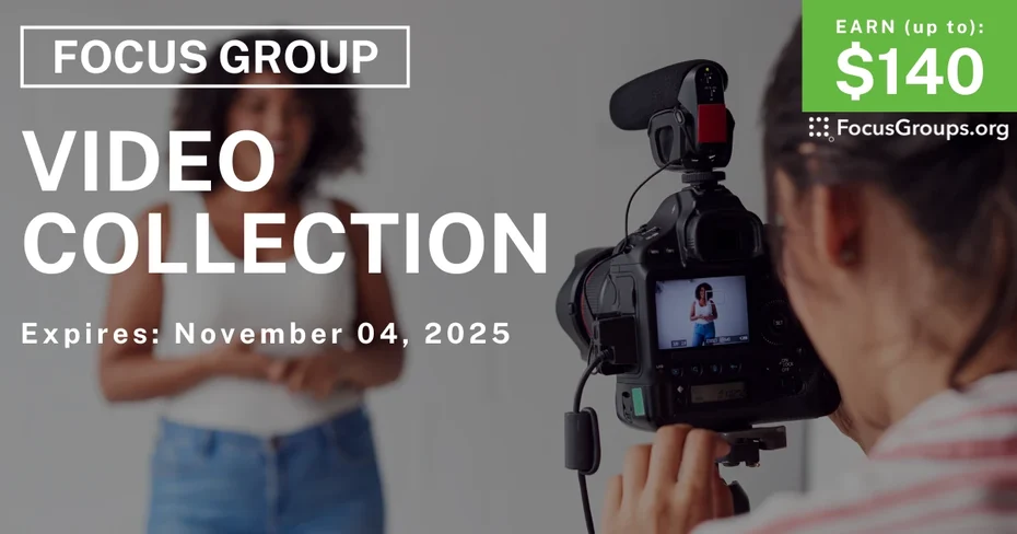 Video Collection Study in Las Vegas - $100-$140 - 10/20/2025