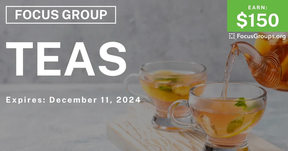 Focus Group in New Jersey on Teas