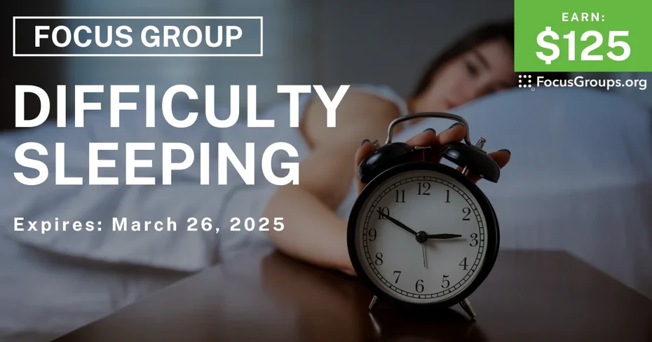 Focus Group on Difficulty Sleeping