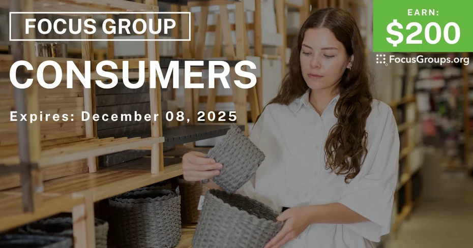 Focus Group in Atlanta for Consumers - $200 - $200 - 11/26/2025