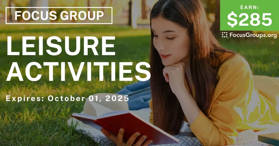 Focus Group in Tampa on Leisure Activities - $285