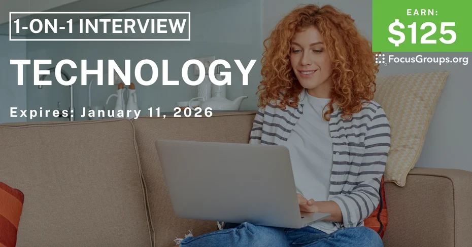 Research Study in Denver on Technology - $125 - $125 - 01/08/2026