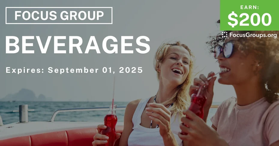 Focus Group in Tampa on Beverages - $200