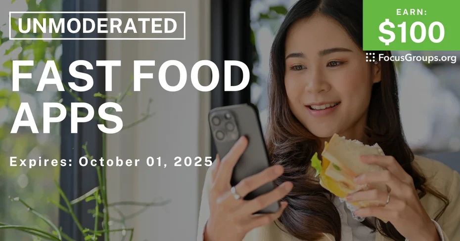 Research Study in Las Vegas on Fast Food Apps - $100
