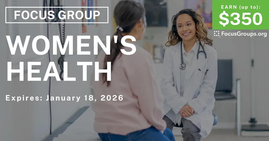 Women's Health Study in Milwaukee - up to $350 - up to $350 - 01/05/2026