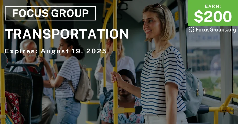 Focus Group in NYC on Transportation - $200