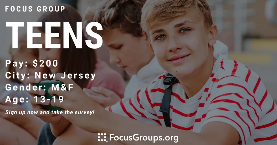 Focus Group for Teens in New Jersey