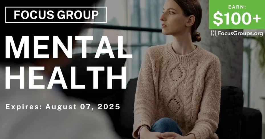 Focus Group on Mental Health - $100+
