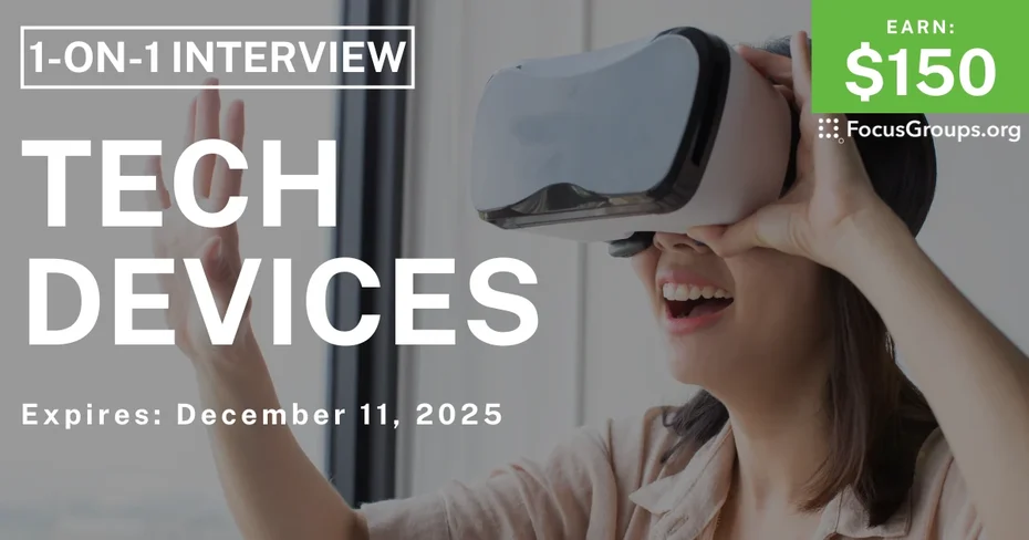 Research Study in Denver on Tech Devices - $150 - $150 - 12/04/2025