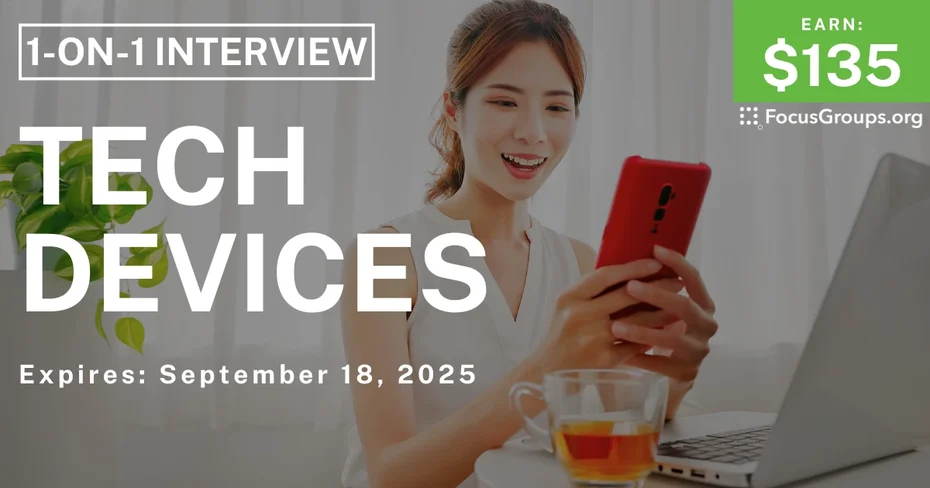Research Study in Denver on Tech Devices - $135