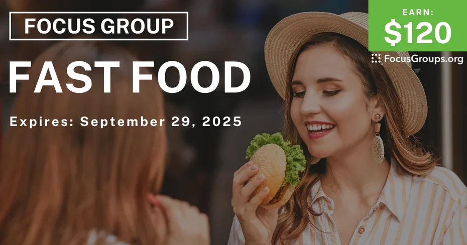 Focus Group in Denver on Fast Food - $120