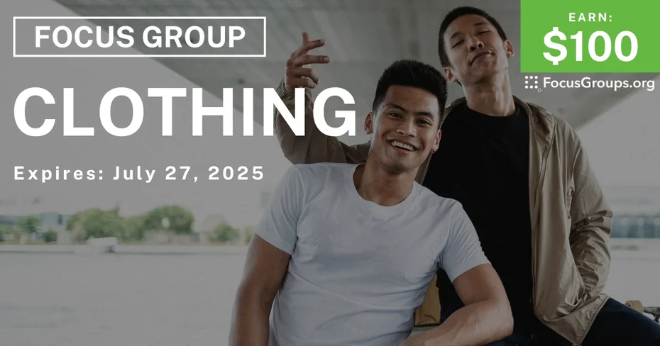 Focus Group for Men on Clothing