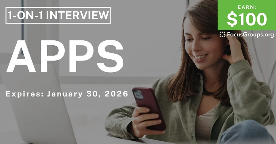 Research Study on Apps - $100 - $100 - 01/08/2026