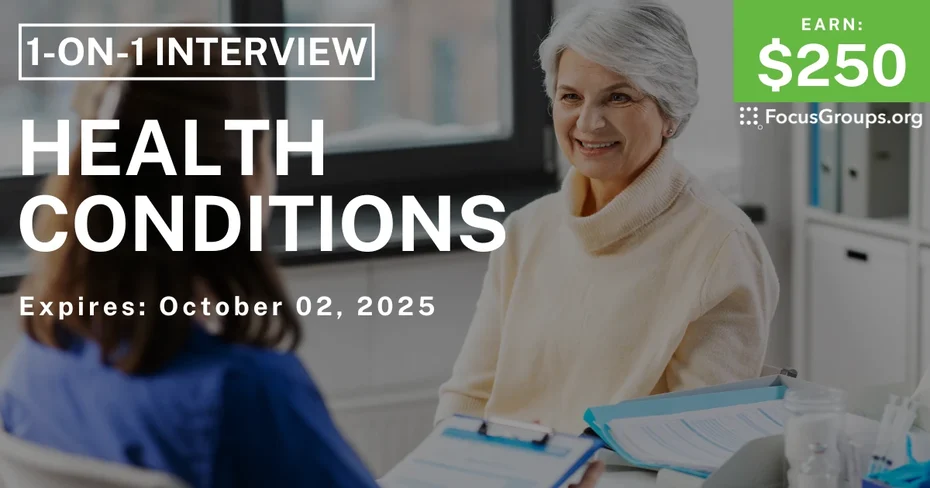 Research Study in Philadelphia on Health Conditions - $250