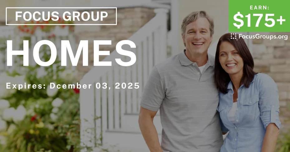 Focus Group in Atlanta on Homes - $175+ - $175-$300 - 11/18/2025