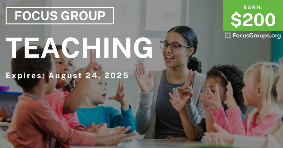 Focus Group for Teachers on Teaching - $200