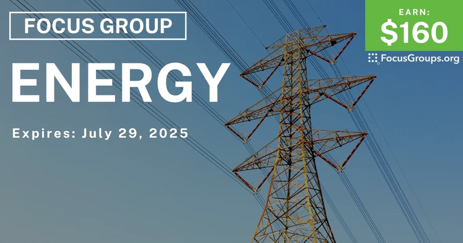 Focus Group in Charlotte on Energy - $160