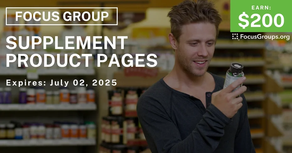 Research Study on Supplement Product Pages