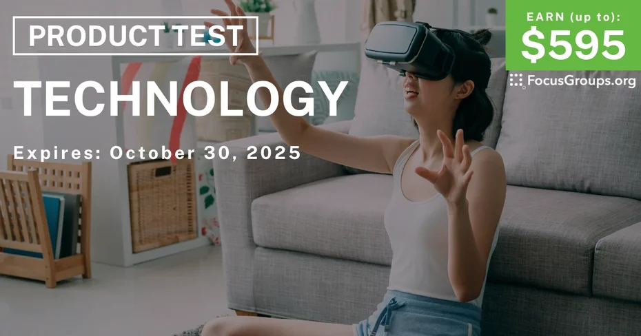 Product Test in NYC on Technology - up to $595