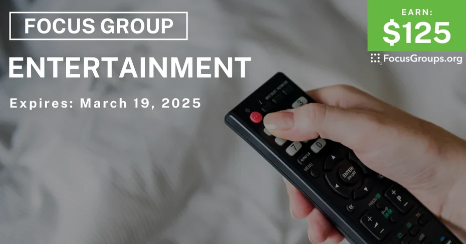 Focus Group on Entertainment