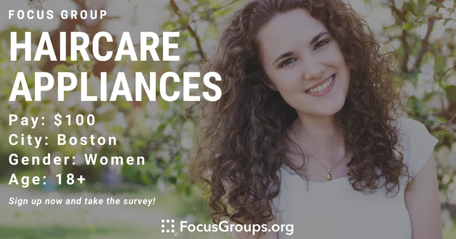 Product Test for Curly Hair Women on Haircare Appliances in Boston