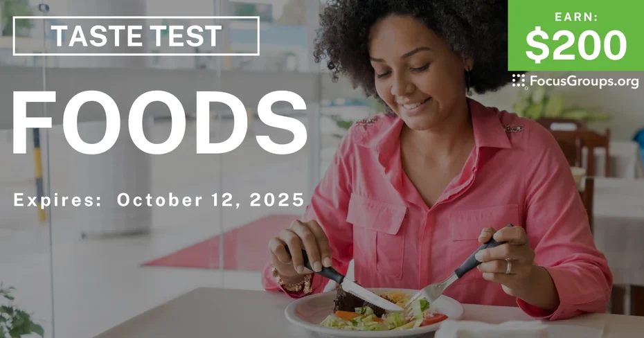Taste Test in SF on Foods - $200