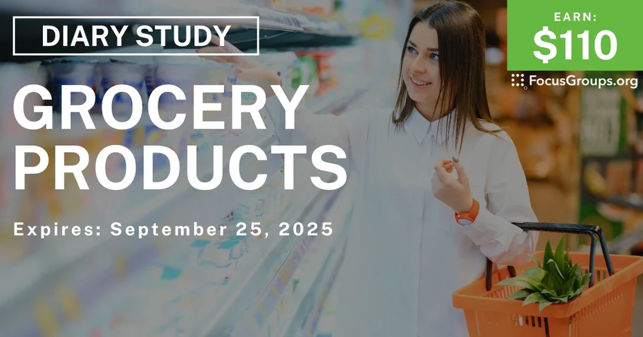 Research Study on Grocery Products - $110