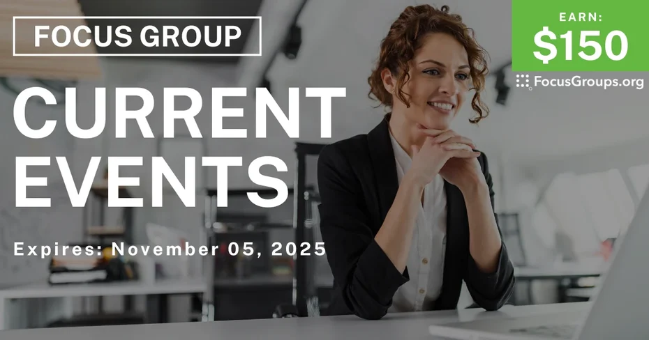 Focus Group in Denver on Current Events - $150 - $150 - 10/24/2025