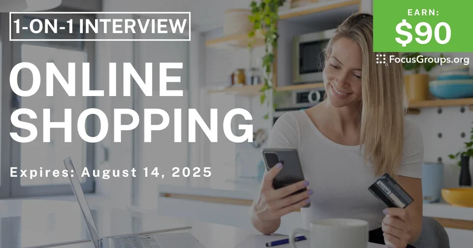 Research Study on Online Shopping - $90
