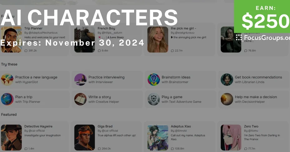 Online Interview on AI Characters