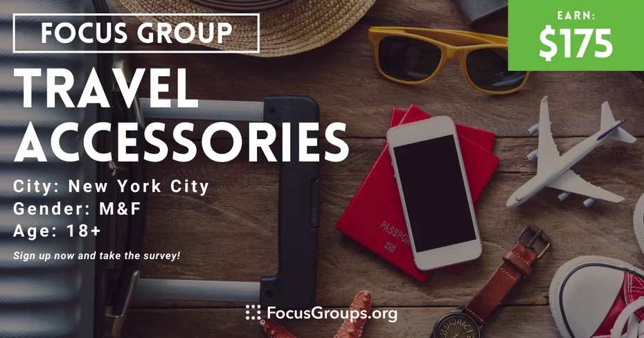 Focus Group in NYC on Travel Accessories