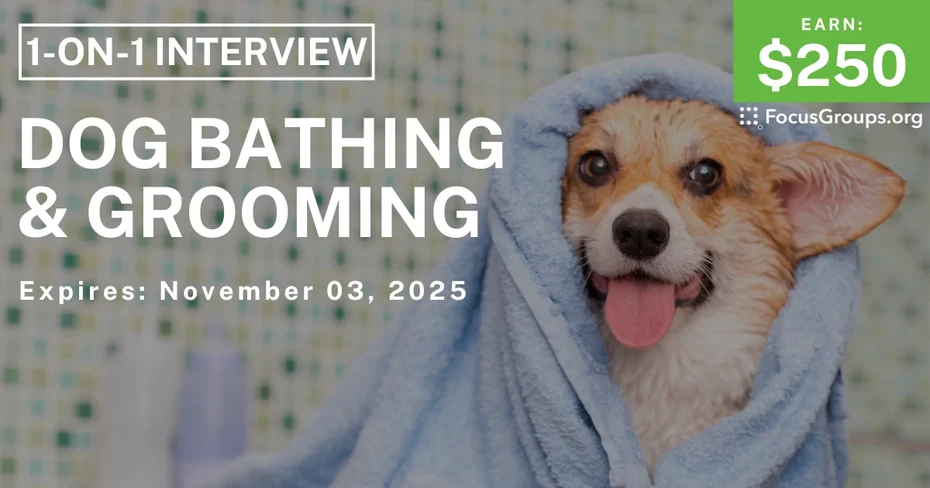 Research Study in Nashville on Dog Bathing & Grooming - $250