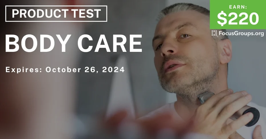 Product Test for Men in Cincinnati on Body Care