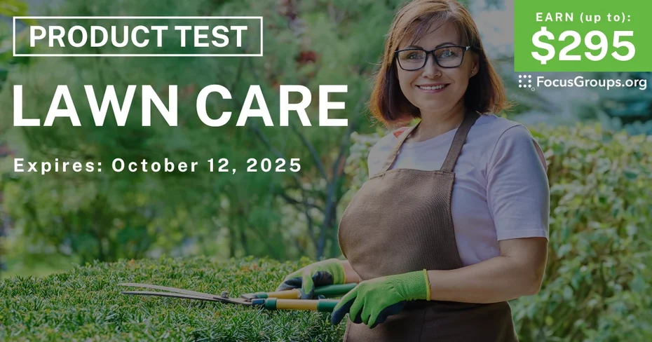 Product Test in Orlando on Lawn Care - up to $295