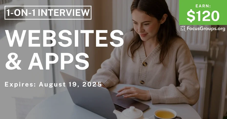 Research Study on Websites & Apps - $120