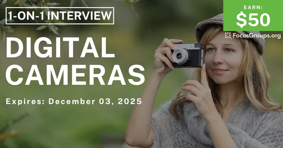 Research Study on Digital Cameras - $50 - $50 - 11/28/2025